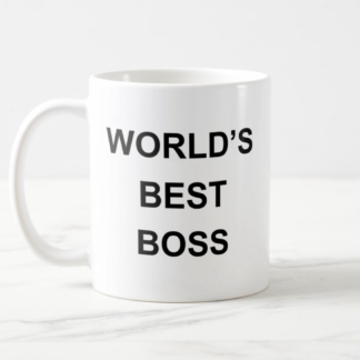 Michael Scott "World's Best Boss" Mug, The Office Quote Coffee Mug White, 11 oz.