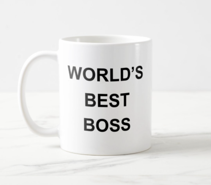 Michael Scott "World's Best Boss" Mug, The Office Quote Coffee Mug White, 11 oz.