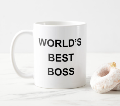 Michael Scott "World's Best Boss" Mug, The Office Quote Coffee Mug White, 11 oz.